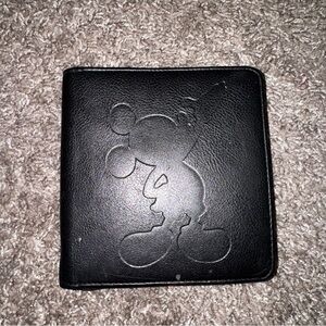 Disneyland Black Leather Style Cd Case with Embossed Design